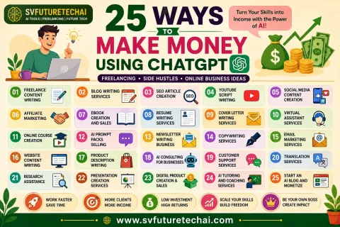 ChatGPT से पैसे कमाने के 25 तरीके: Freelancing, Side Hustle और Online Business की पूरी गाइड